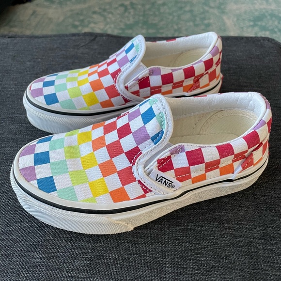 Rainbow vans slip ons - Picture 2 of 4